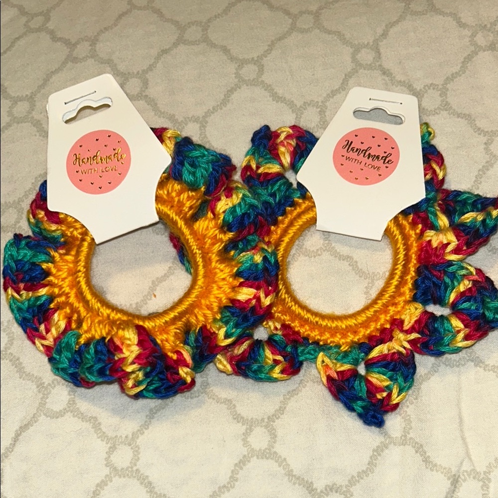 Set of 2 Crochet Hair Scrunchies